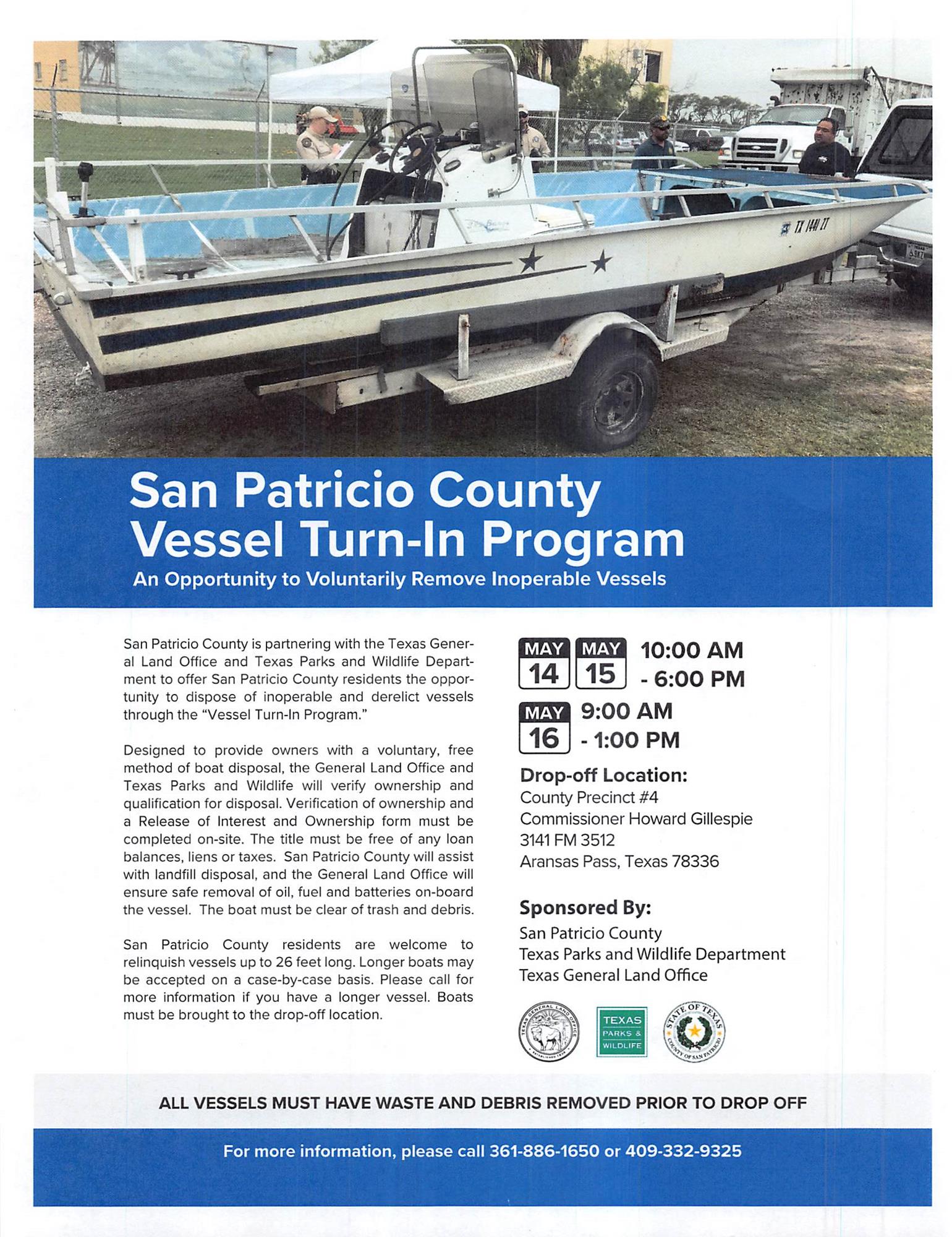 San Patricio County Vessel Turn in Program